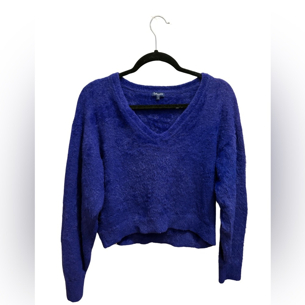 Cozy Blue V-Neck Sweater